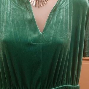 Terra & Sky Green Midi Dress